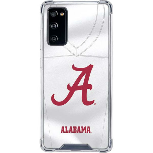 University of Alabama White Jersey Galaxy S20 FE Clear Case